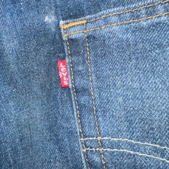 Levis 569 Denim Shorts Whiskers Vintage Men's Mans Blue Jeans Waist 36" - Picture 6 of 7